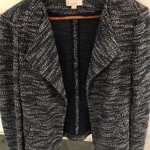 Loft Tweed Jacket Navy Blue S Medium